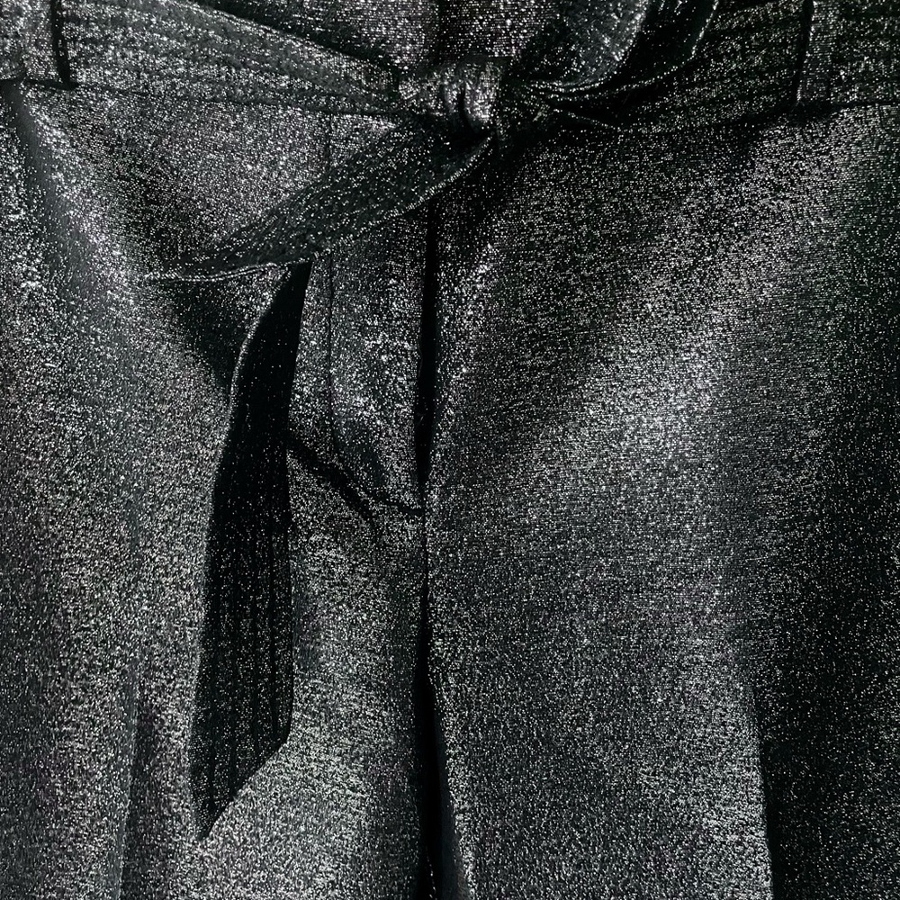 LOFT Metallic Tie Waist Dress Pants 🖤🩶 - Picture 5 of 8